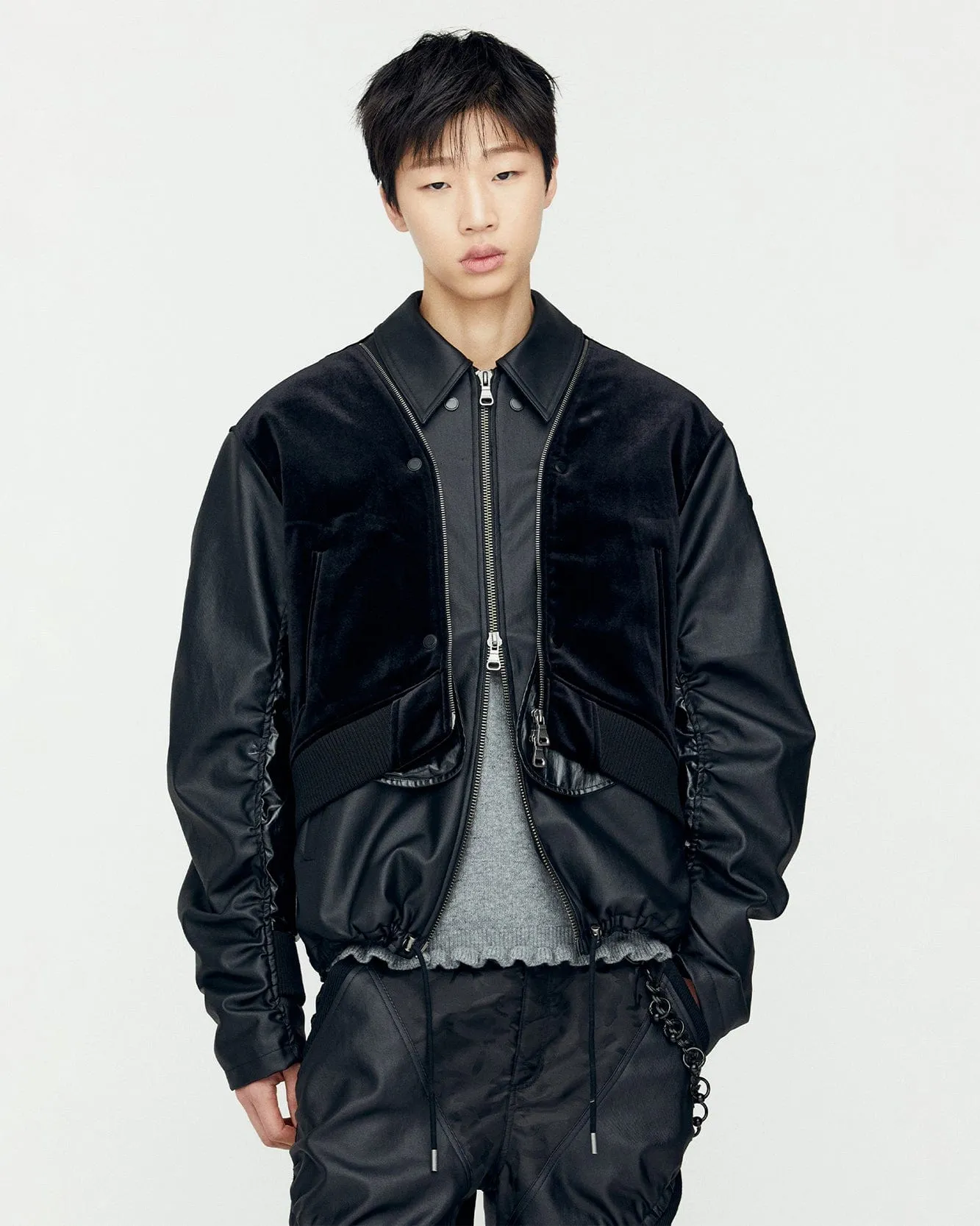 BIENTAIN ZIP-UP JACKET awa627m(BLACK)
