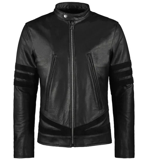 Black Biker Leather Jacket For Men