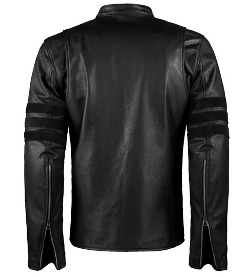 Black Biker Leather Jacket For Men