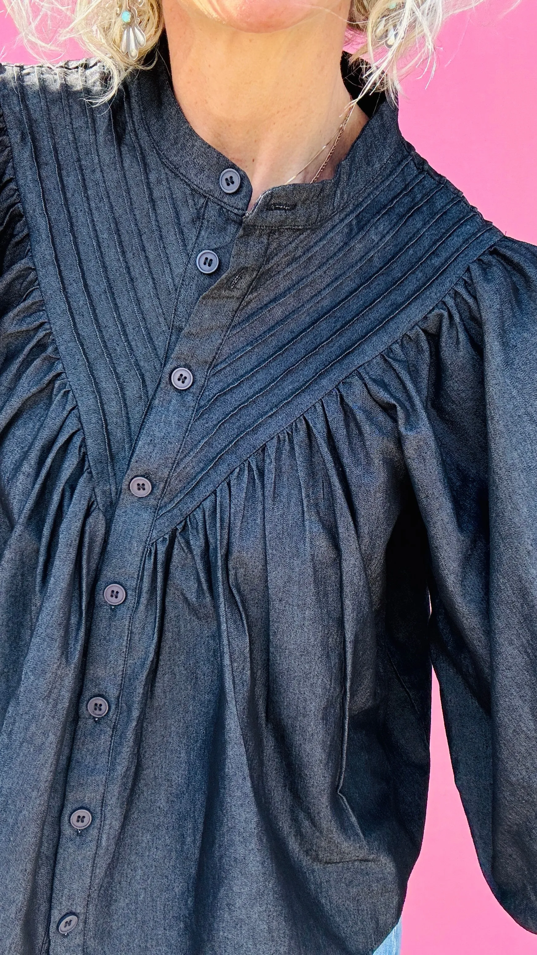 Black Denim Top