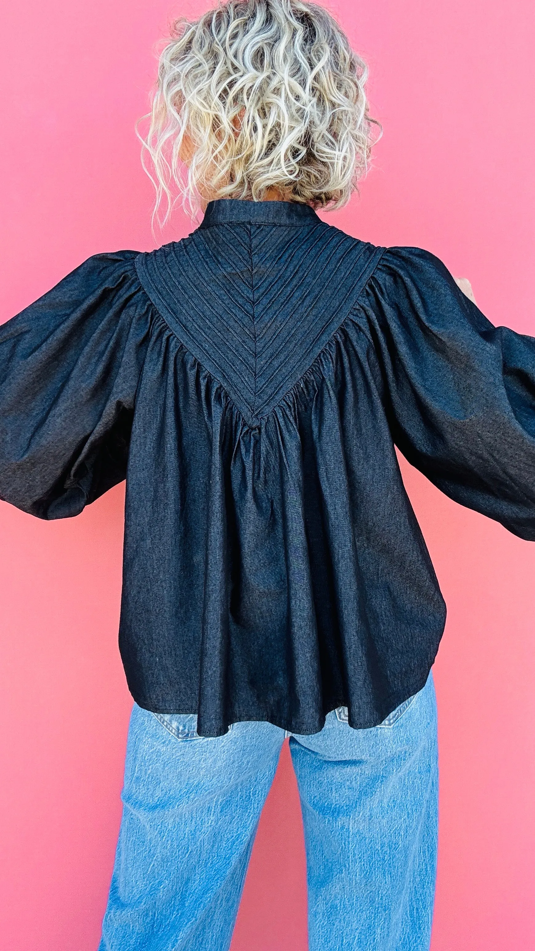 Black Denim Top