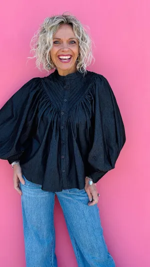 Black Denim Top