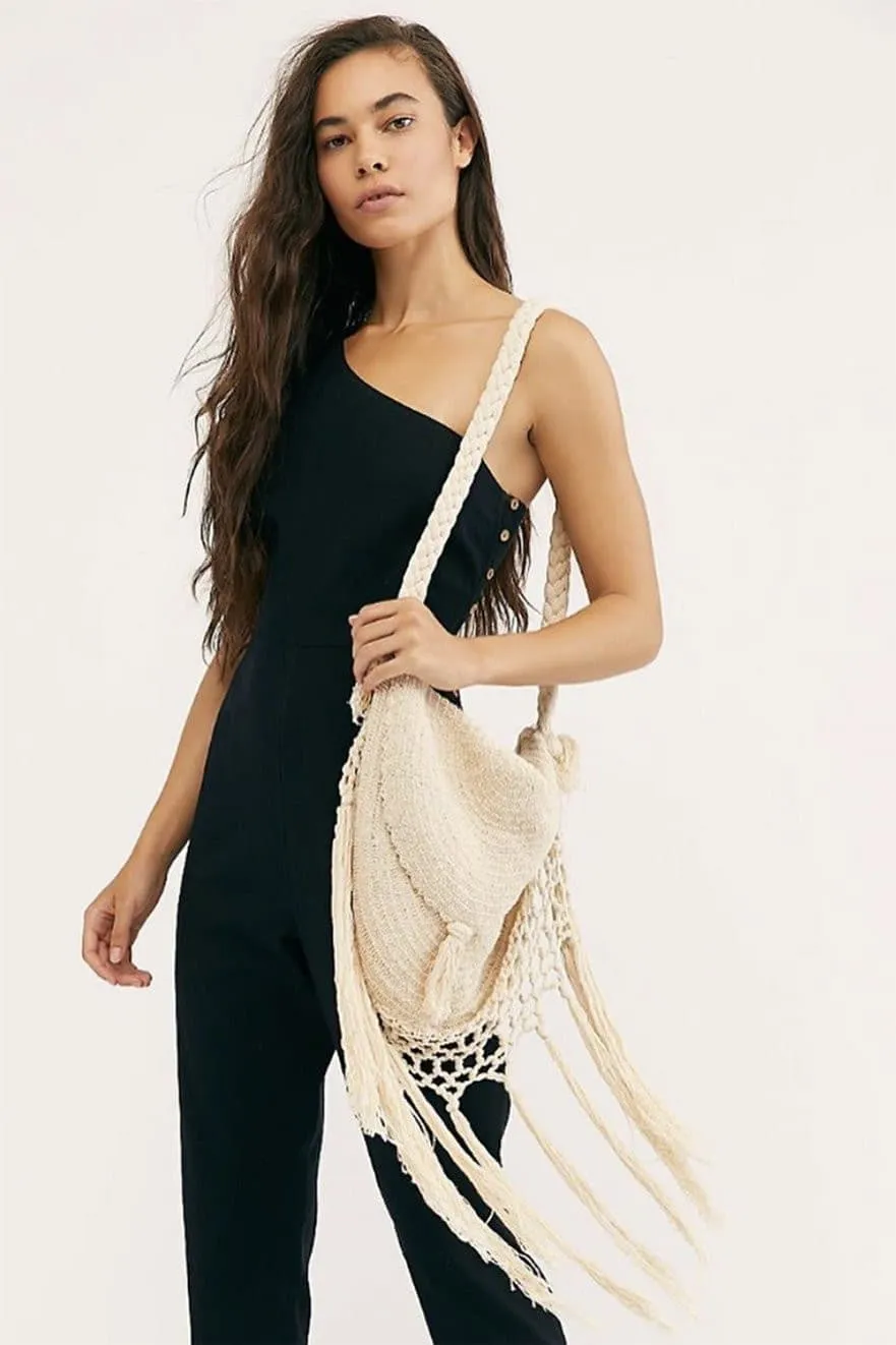 Bohemian Wind Whispers Macrame Shoulder Bag