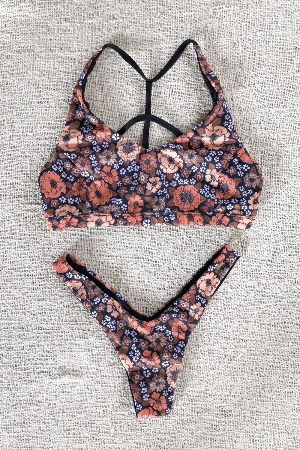 Bronzer Bottoms | Reversible | Midnight Blossom & Black