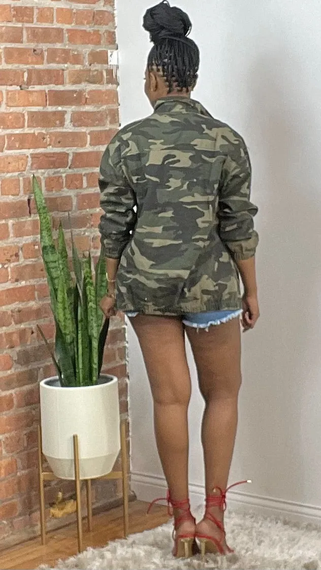 Camo Utility Cargo Jacket