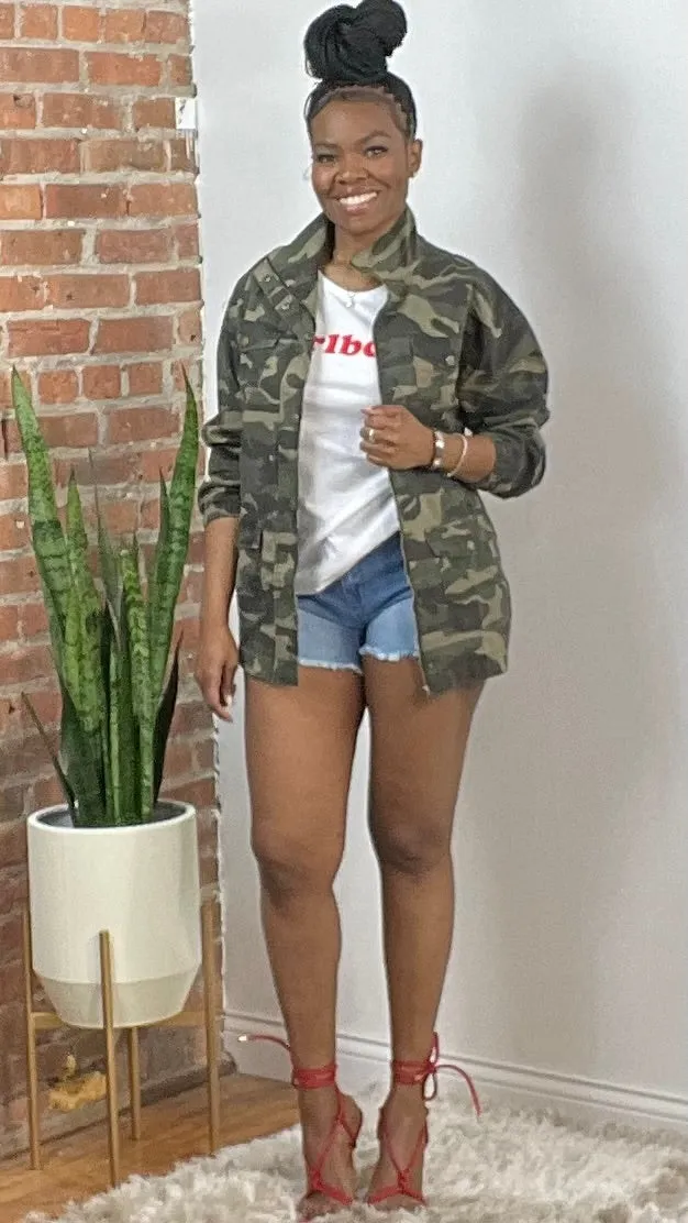 Camo Utility Cargo Jacket