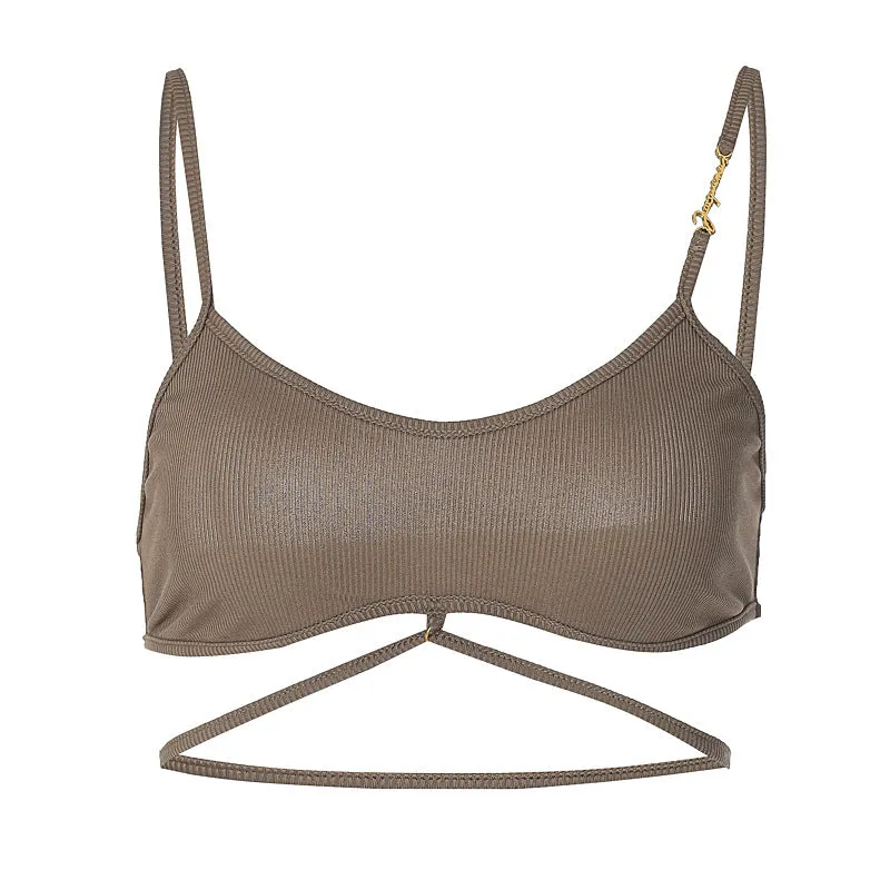 Cut Out Backless Crop Top