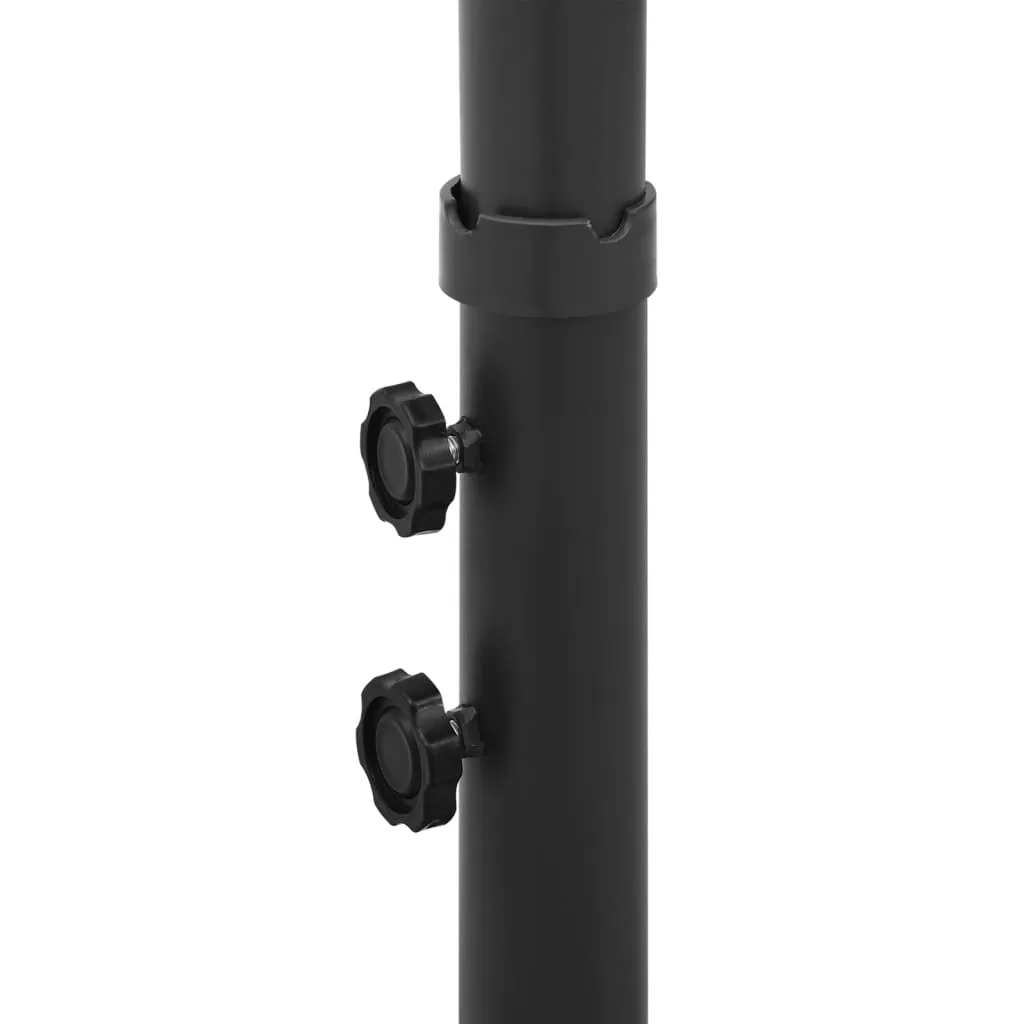 Double Parasol with Steel Pole Black 600x300 cm