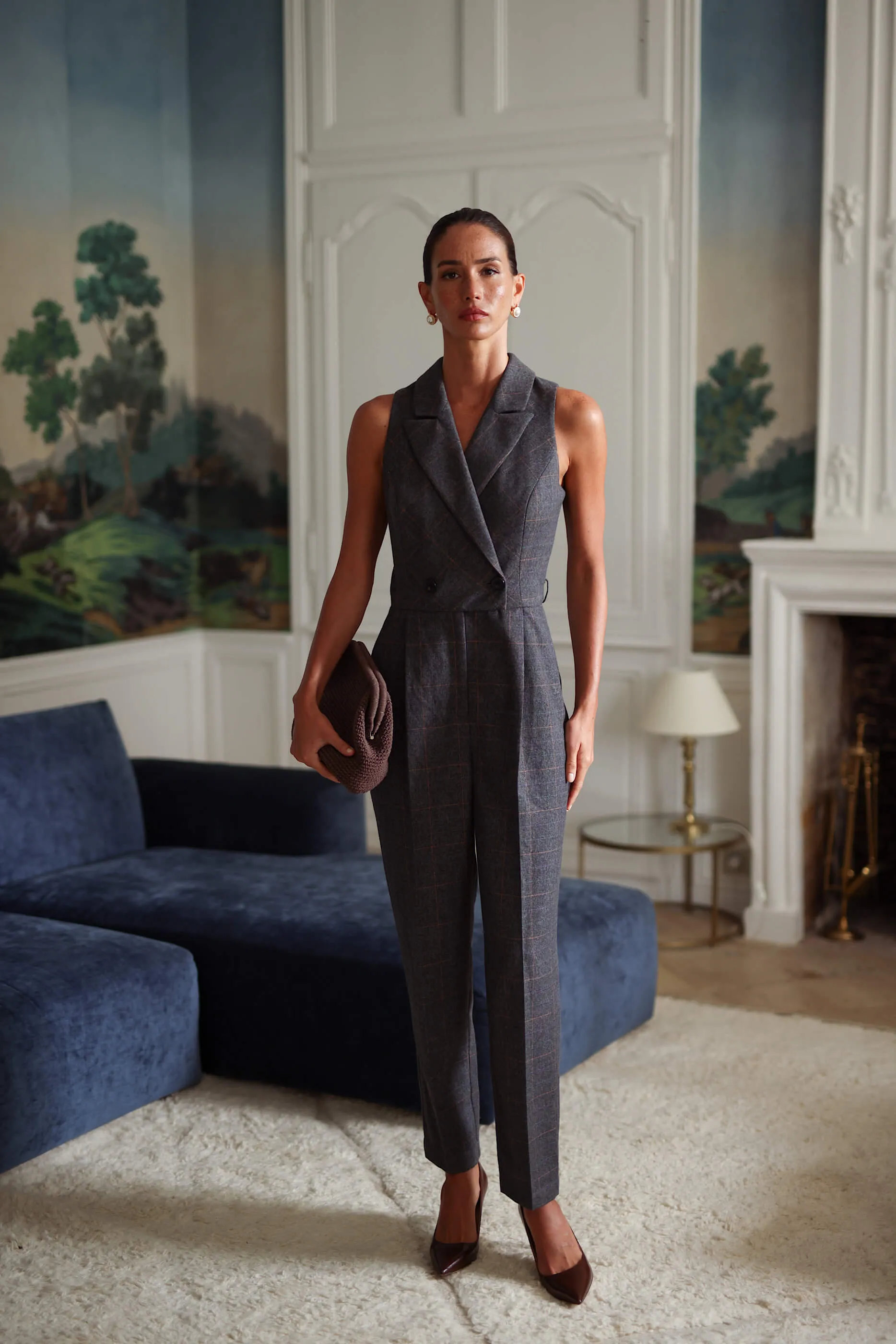 Elliot Sleeveless Collared Jumpsuit