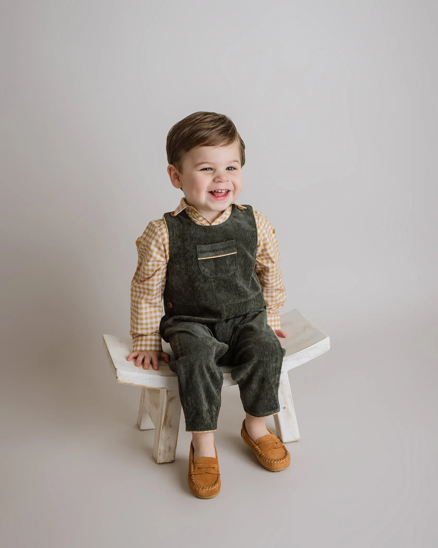 Forest Green Corduroy Overalls