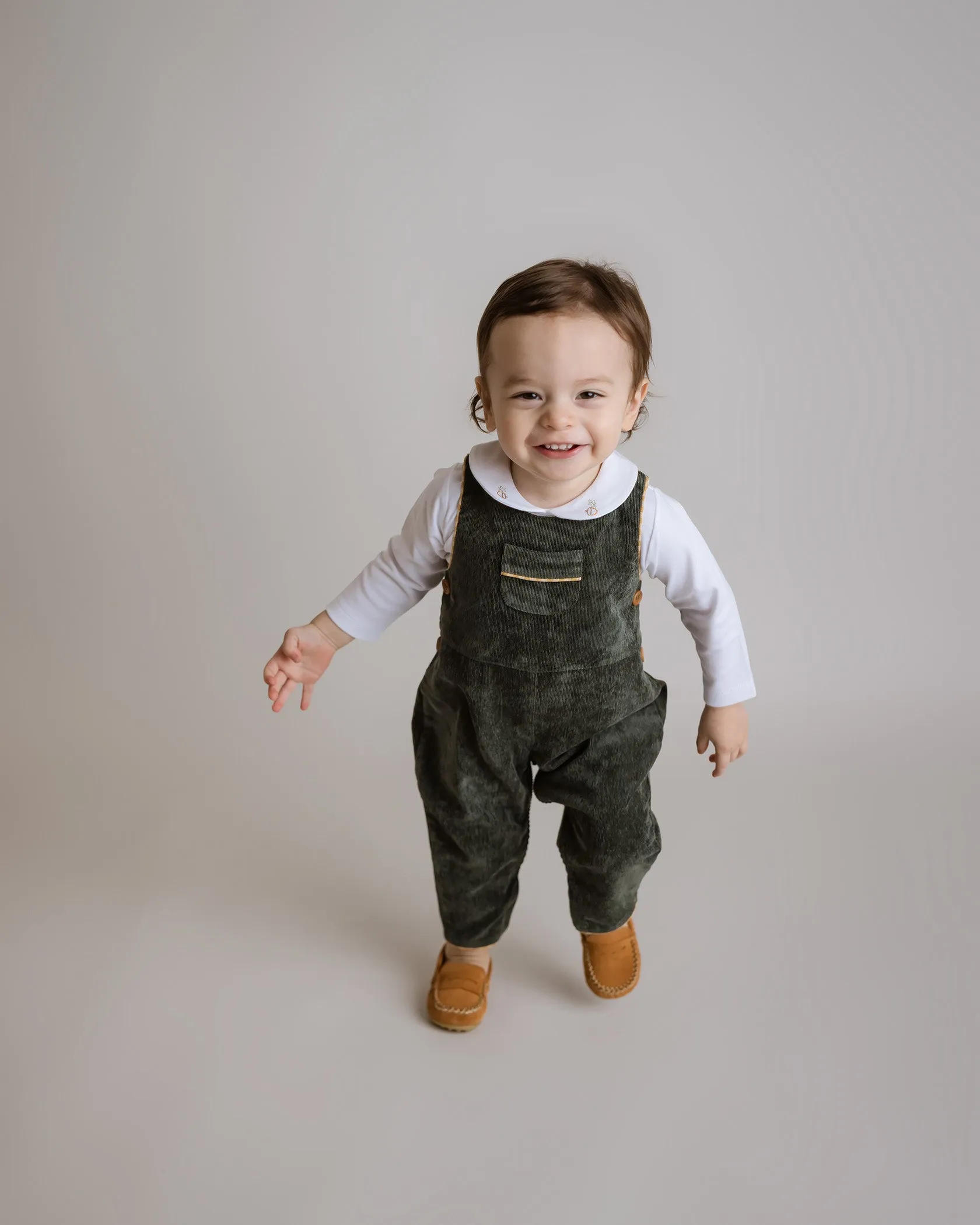 Forest Green Corduroy Overalls