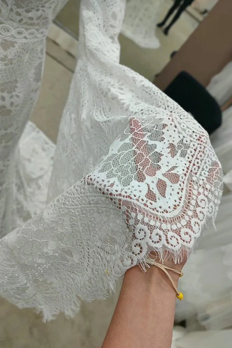 Forever Romantic Bohemian Trendy Lace Wedding Dress