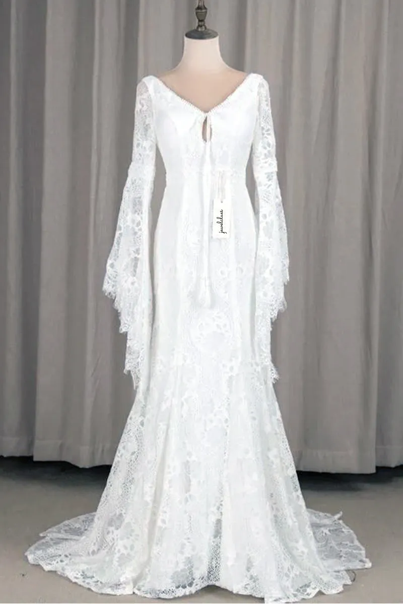 Forever Romantic Bohemian Trendy Lace Wedding Dress