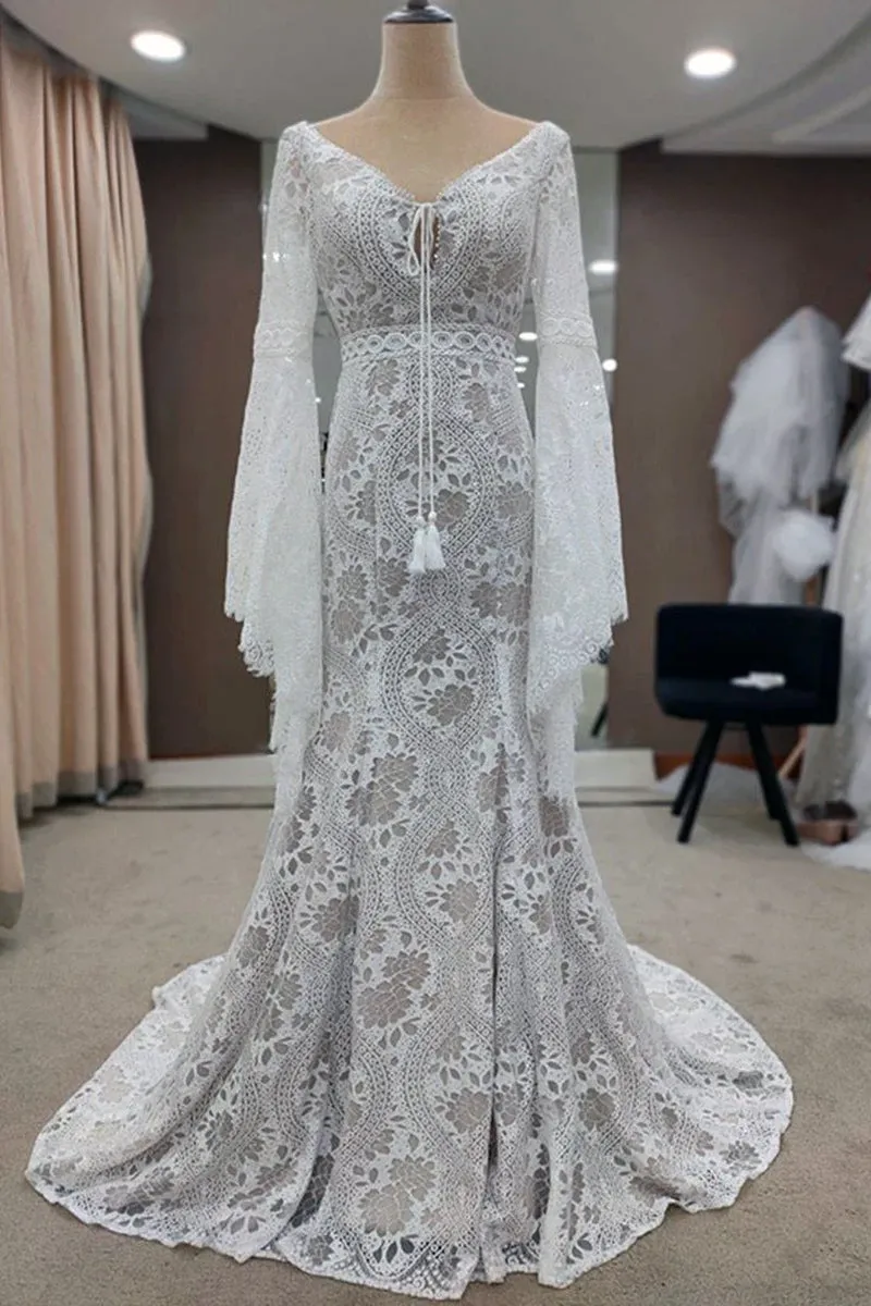 Forever Romantic Bohemian Trendy Lace Wedding Dress