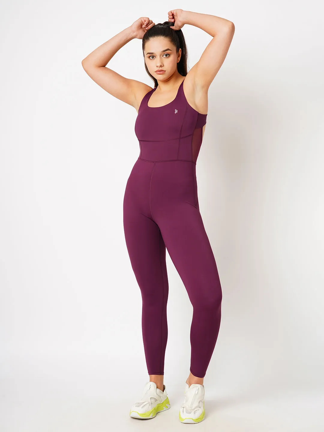Functional Wine Mesh Bodysuit