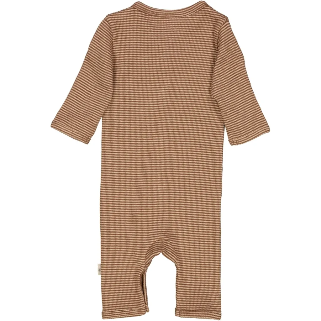 Jumpsuit Dusty - affogato rib stripe