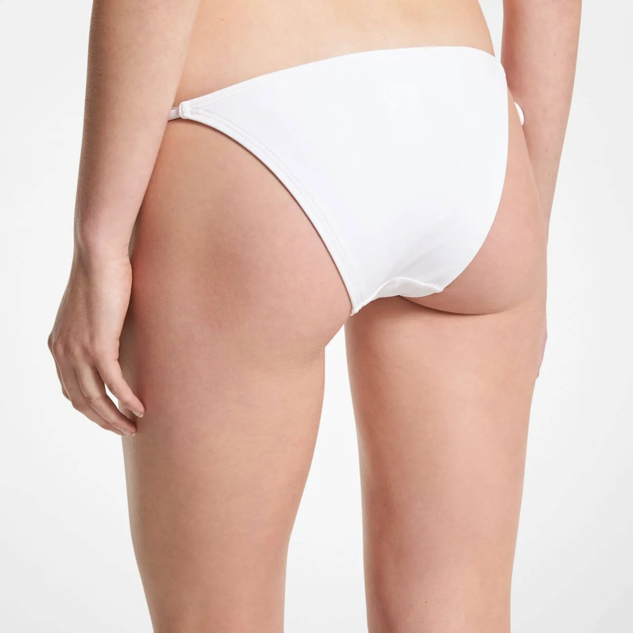 Michael Michael Kors Stretch Nylon Bottom Bikini Bottom, White
