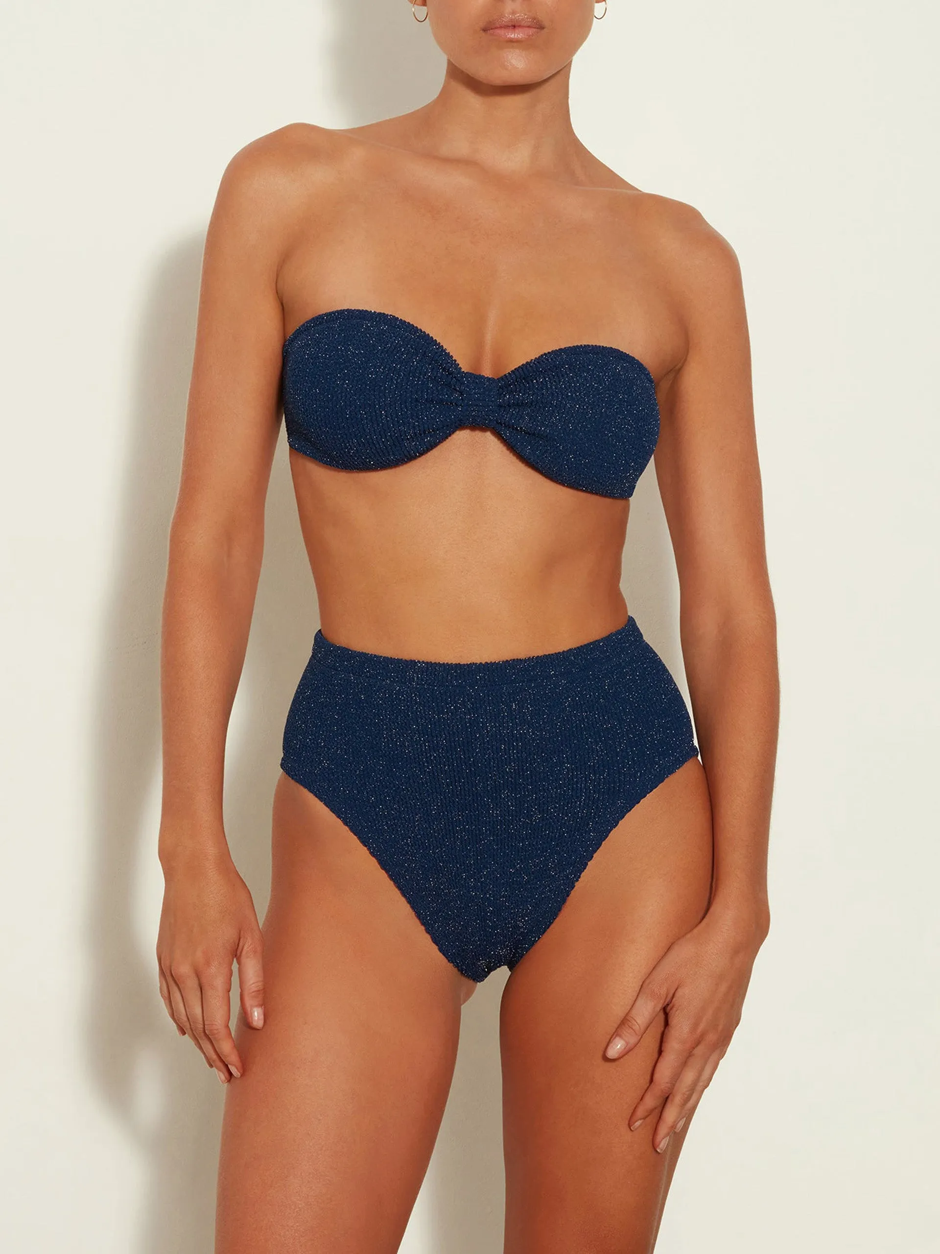 Navy and silver Ruby bikini lurex
