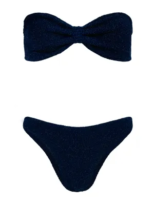 Navy and silver Ruby bikini lurex