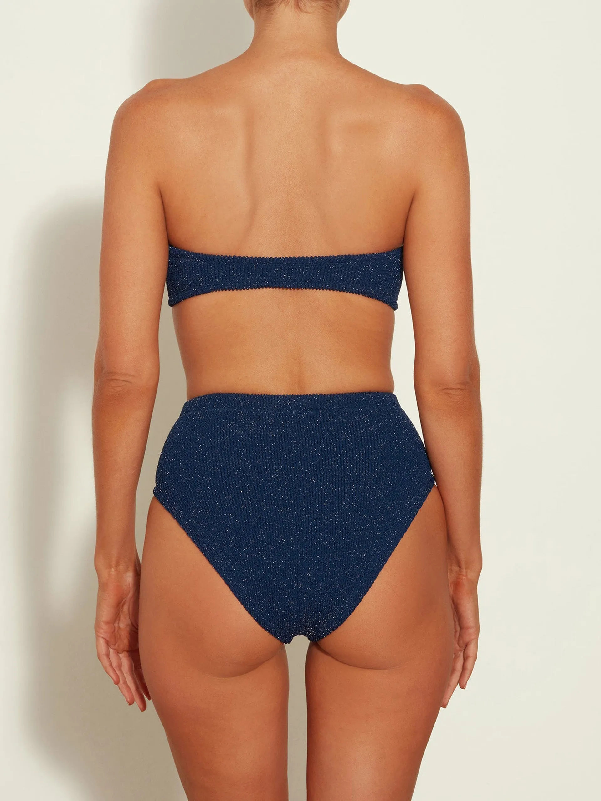 Navy and silver Ruby bikini lurex