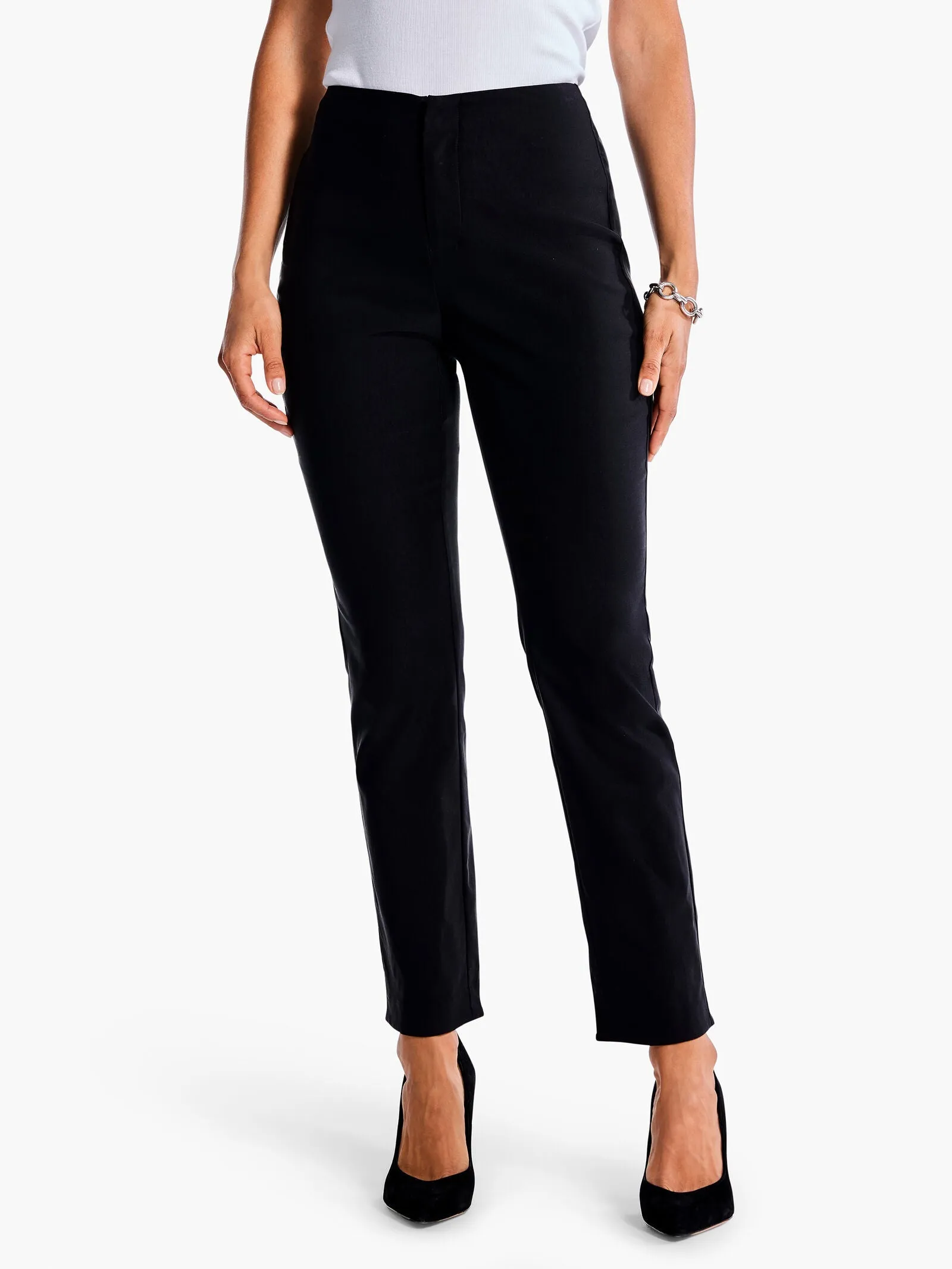 Nic   Zoe Polished Wonderstretch Straight Ankle Pant