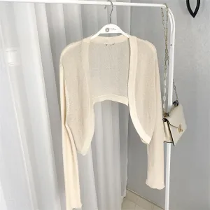 Sweater Women Summer Long Sleeved Cardigan Back Trendy Thin Sunscreen Tops Outerwear
